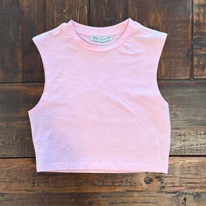 Zara Light Pink Crop Top Size S. EUC.